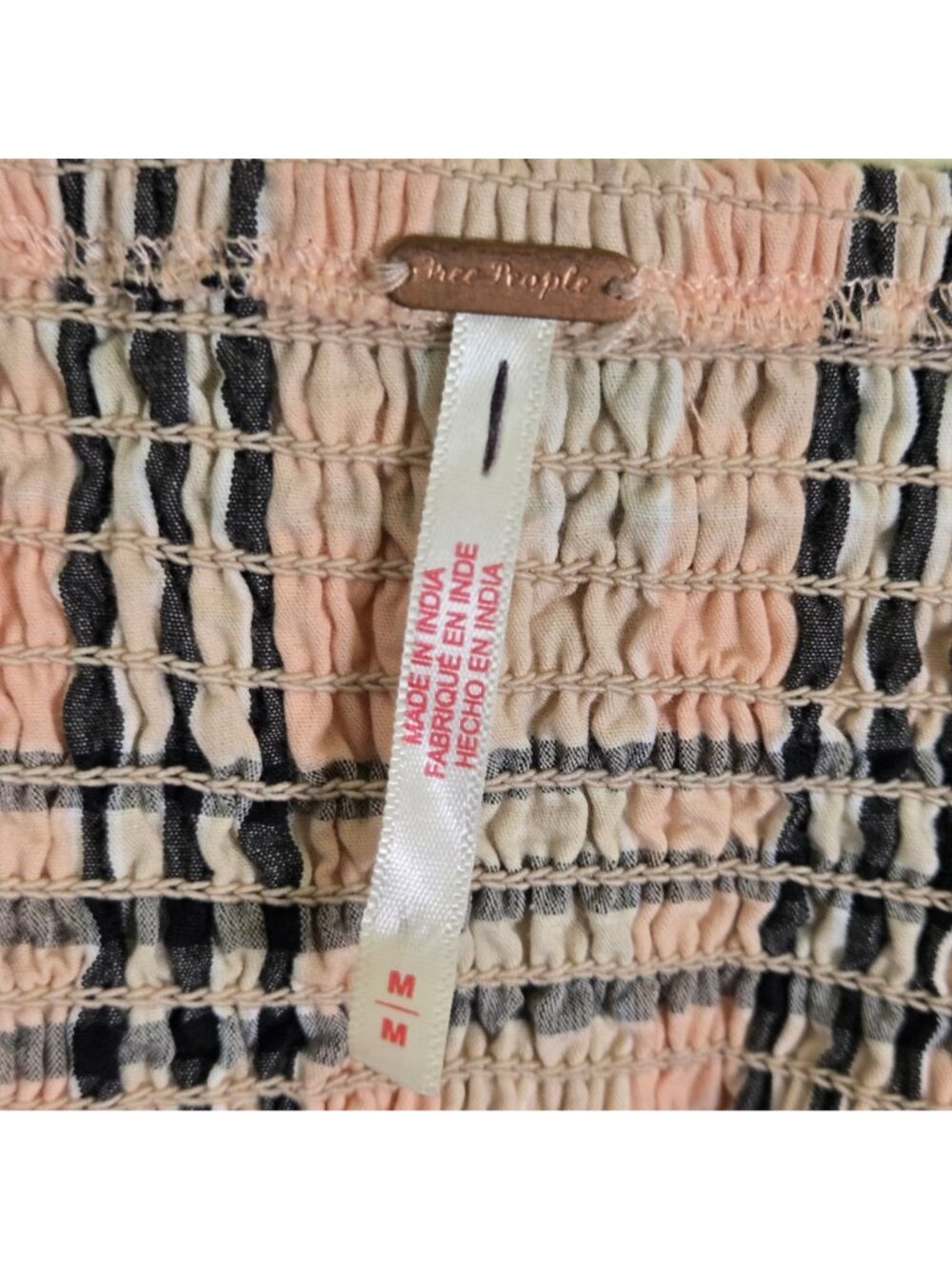 Free People Bridget Mini Dress A Line Cut Out Back Plaid Lined Size M - Picture 10 of 11